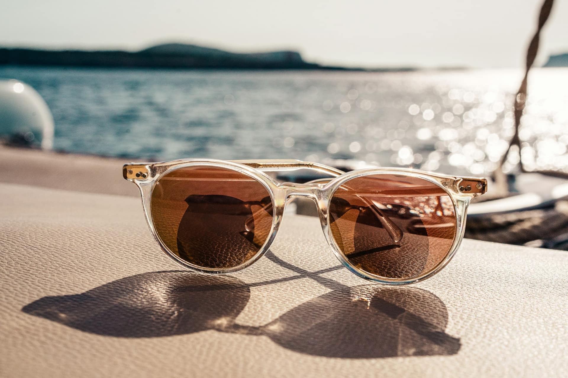 Sunglasses displayed at the Sunnies by Mel store in Belgravia, Harare