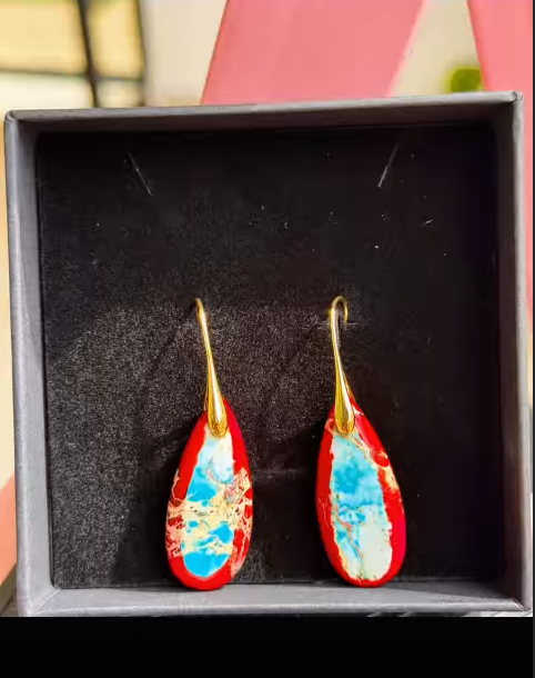 Handcrafted Teardrops Earrings - Image 1